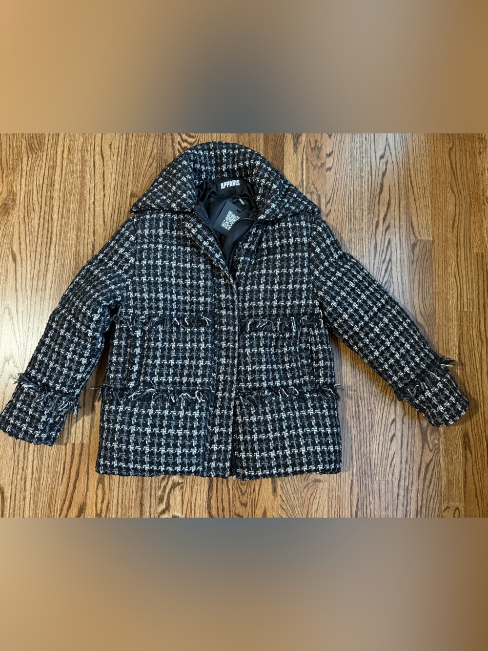 Apparis Black Tweed Pattern Jacket